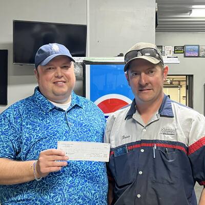 The Fairbury Elks Lodge paid it forward and donated $750 to the Christmas at Crystal Springs lights